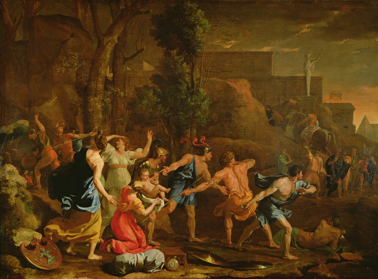 Záchrana nemluvně Pyrrhus, 1634 od Nicolas Poussin