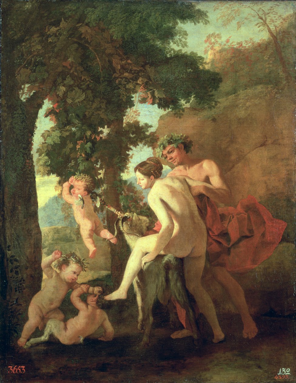 Venuše, Faun a Putti, počátek 30. let 17. století od Nicolas Poussin