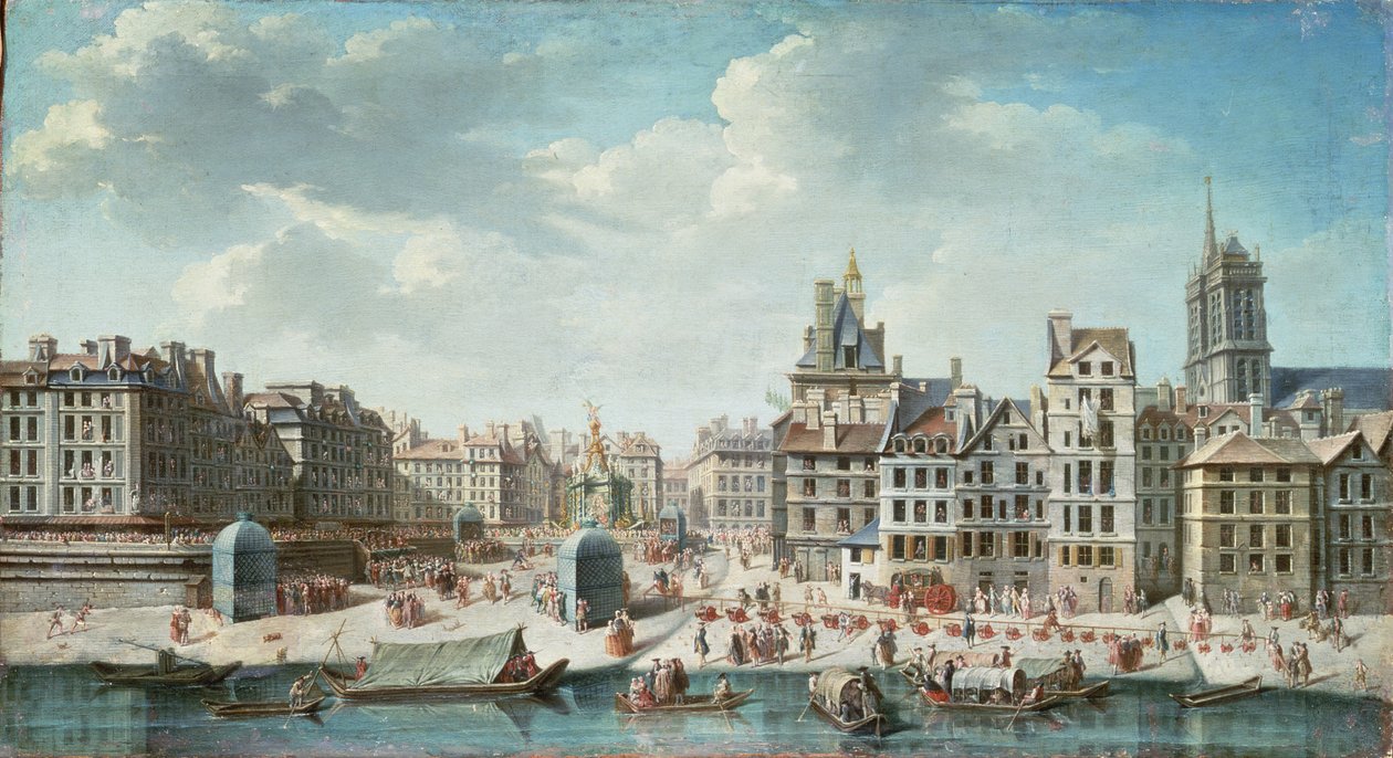 Place de Greve, Paříž od Nicolas Raguenet