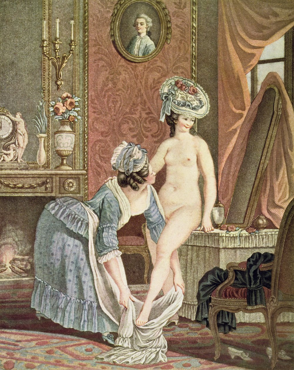 La Toilette, rytina Louis Marin Bonnet od Nicolas Rene Jollain