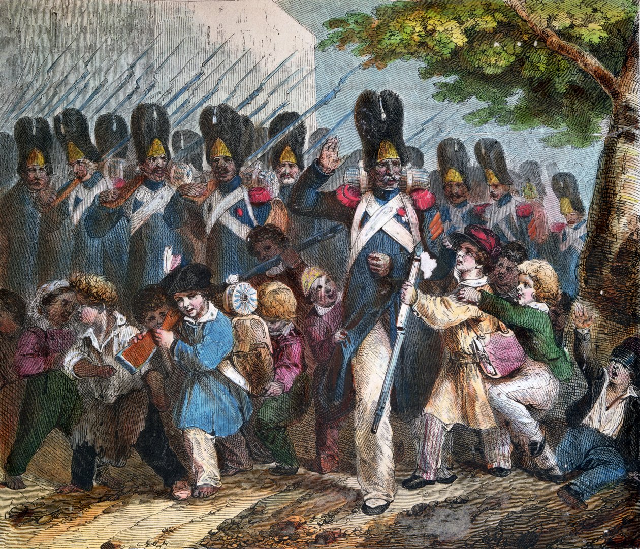 Granátníci Napoleona I. (1769-1821), c. 1820 od Nicolas Toussaint Charlet