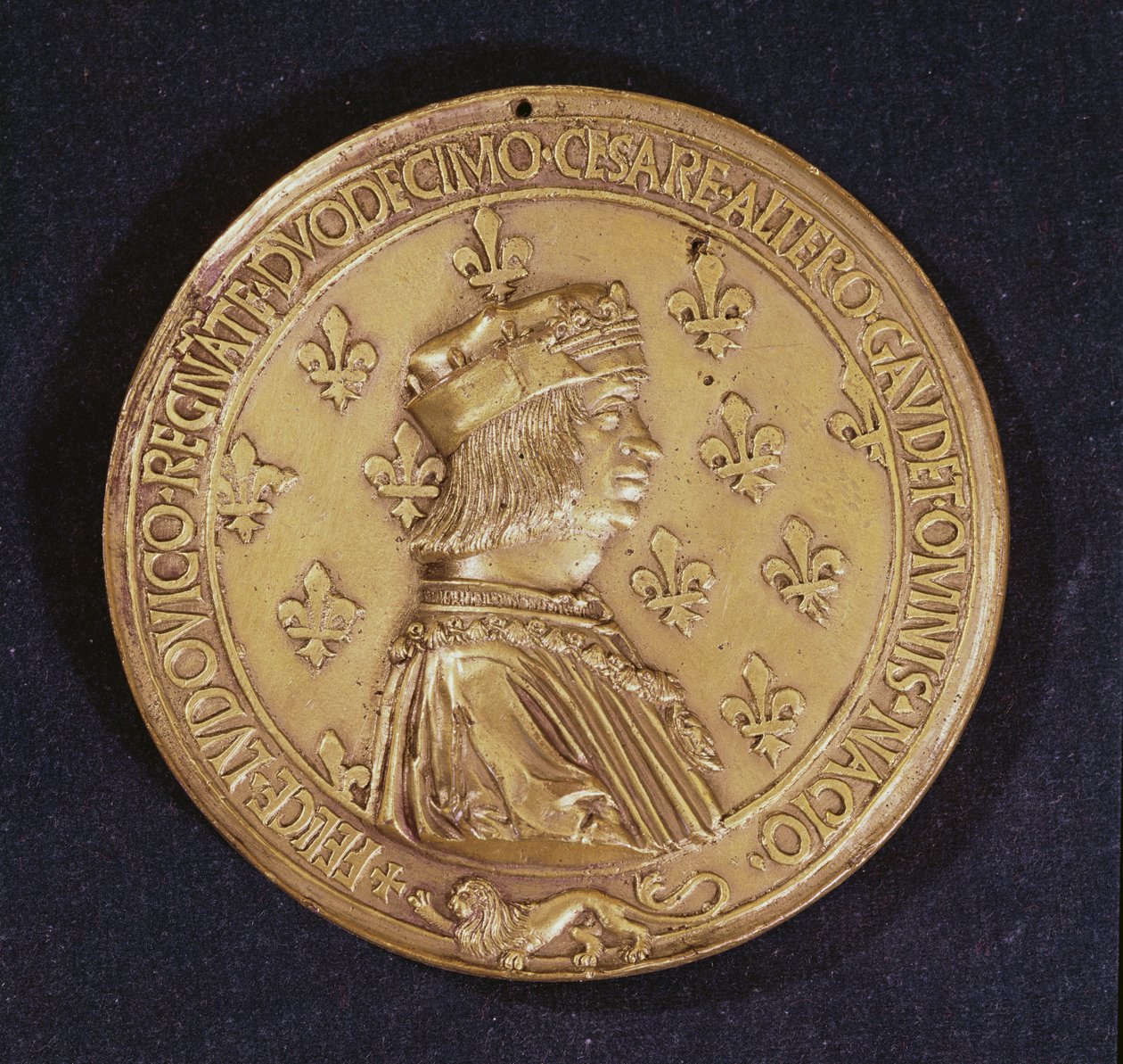 Medaile zobrazující Ludvíka XII. 1462-1515 1498-1515 bronzová od Nicolas and Saint Priest, Jehan de Le Clerc