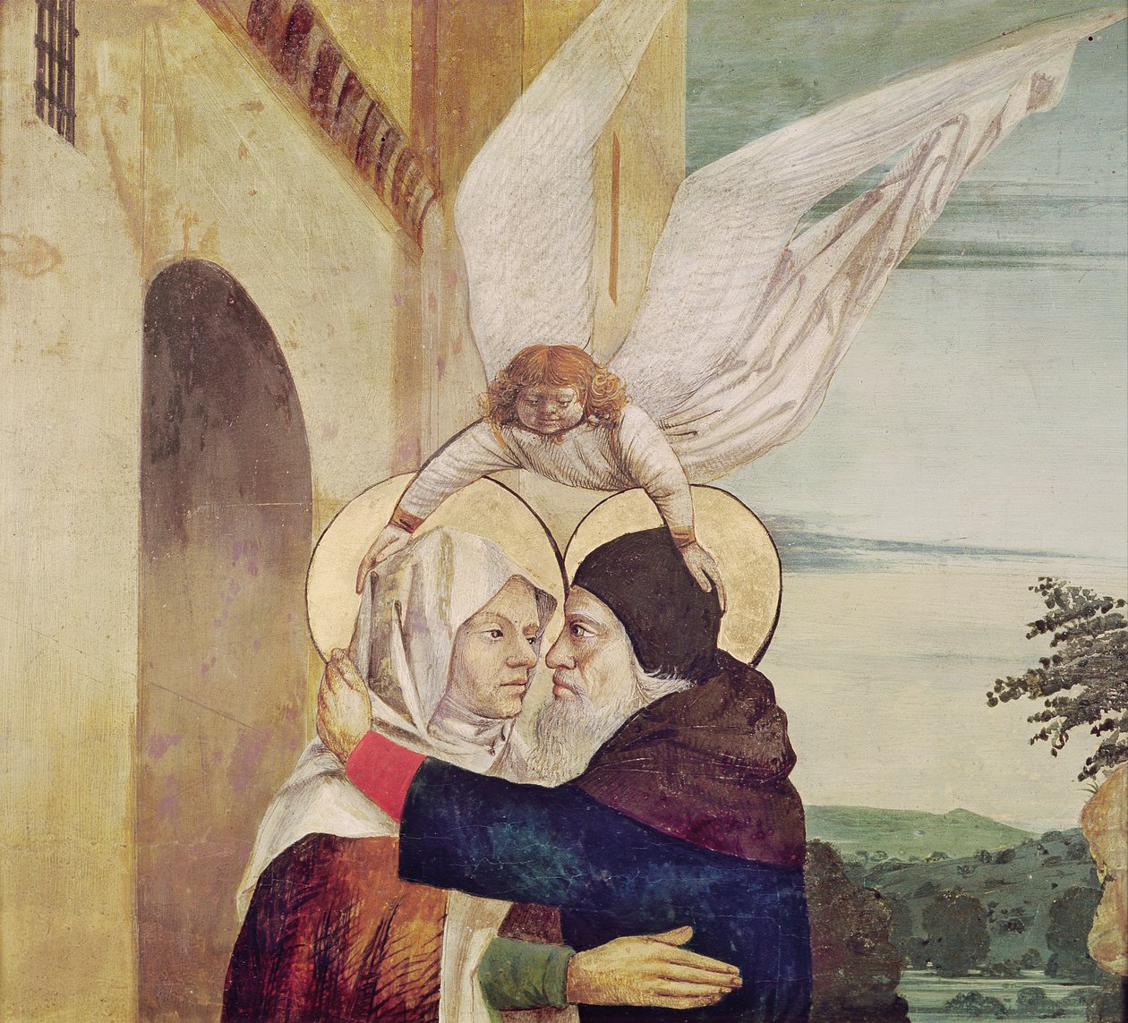 Setkání sv. Anny a sv. Joachima u Zlaté brány, kolem roku 1499 od Nicolas d