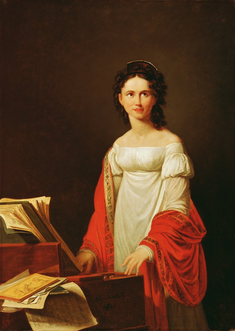 Portrét pěvkyně Anny Borunové, 1821 od Nicolas de Courteille