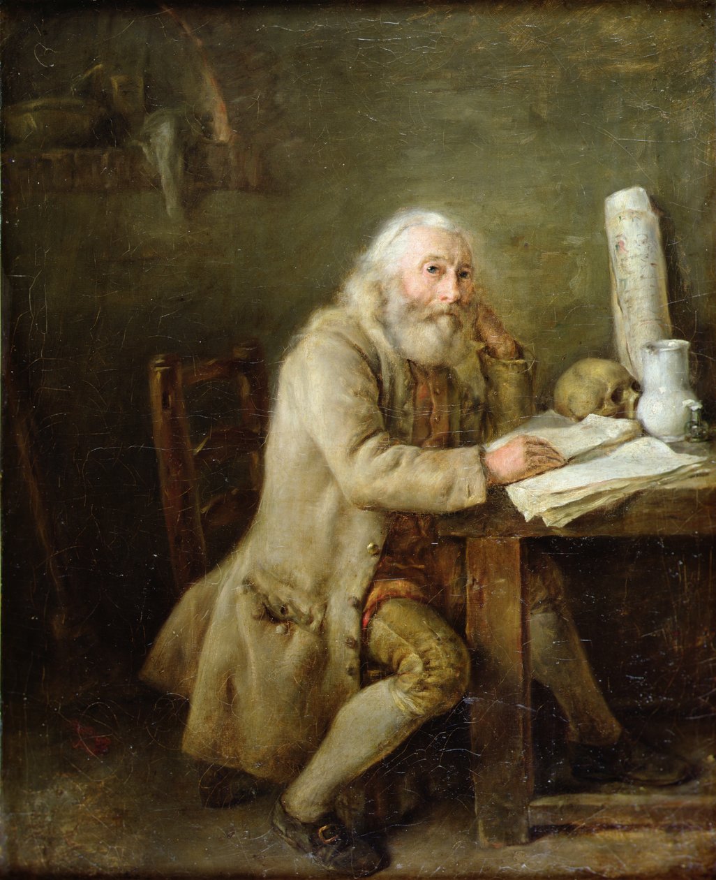 Starý muž čte rukopis od Nicolas Bernard Lepicie