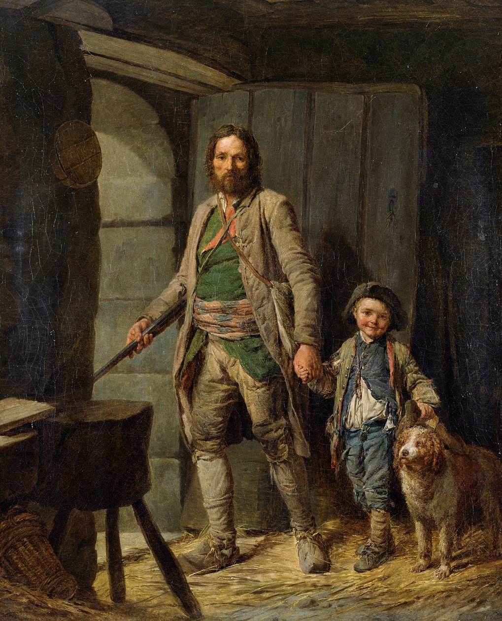 Odchod pytláka, 1781 od Nicolas Bernard Lepicie