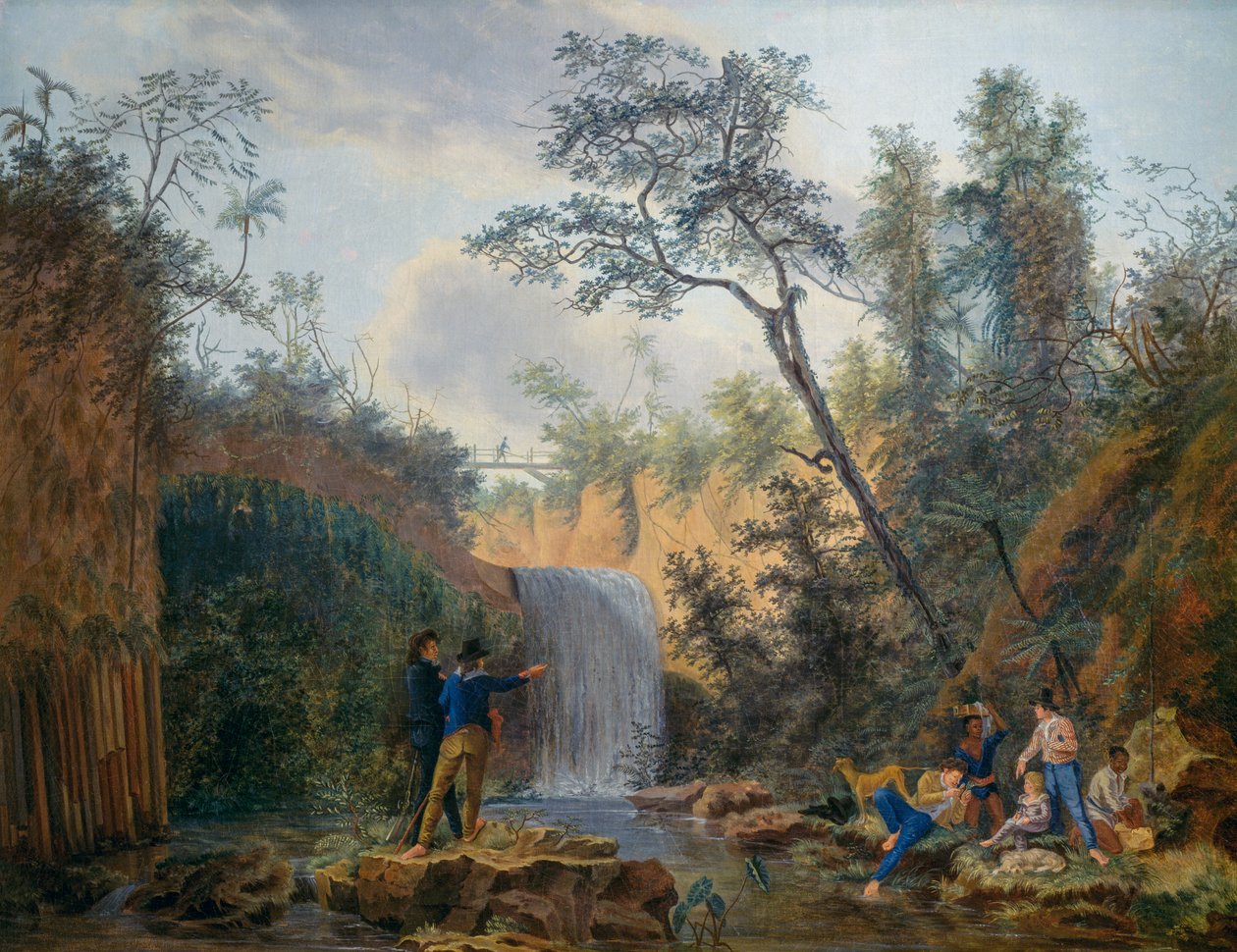 Ranskalainen kasvitieteellinen tutkimusmatka Amerikkaan, öljy kankaalle, kirjoittanut Nicolas-Didier Boguet (1755-1839) od Nicolas Didier Boguet