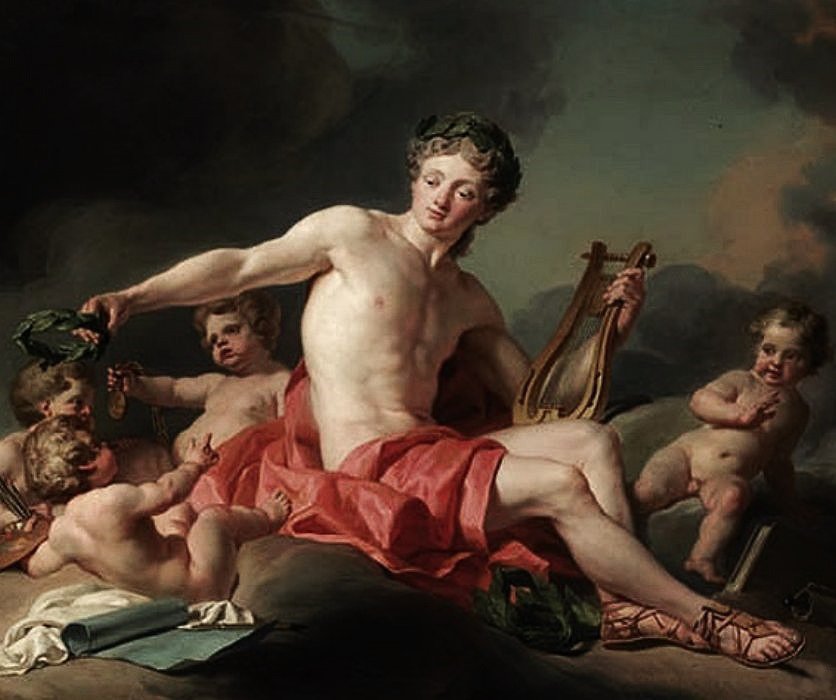  Apollo korunuje umění od Nicolas Guy Brenet