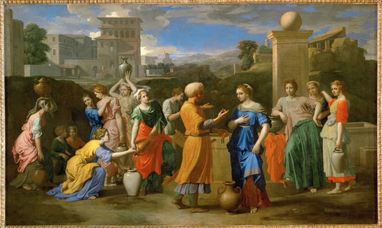 Eliezer a Rebeka ... od Nicolas (attr.to) Poussin