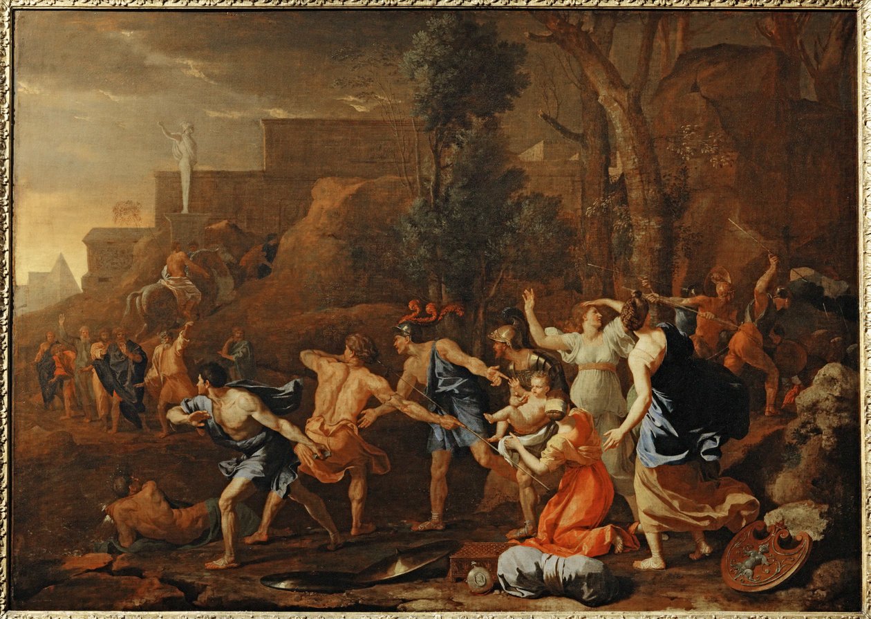 Le jeune Pyrrhus sauve - Mladý Pyrrhus zachráněn ... od Nicolas (attr.to) Poussin