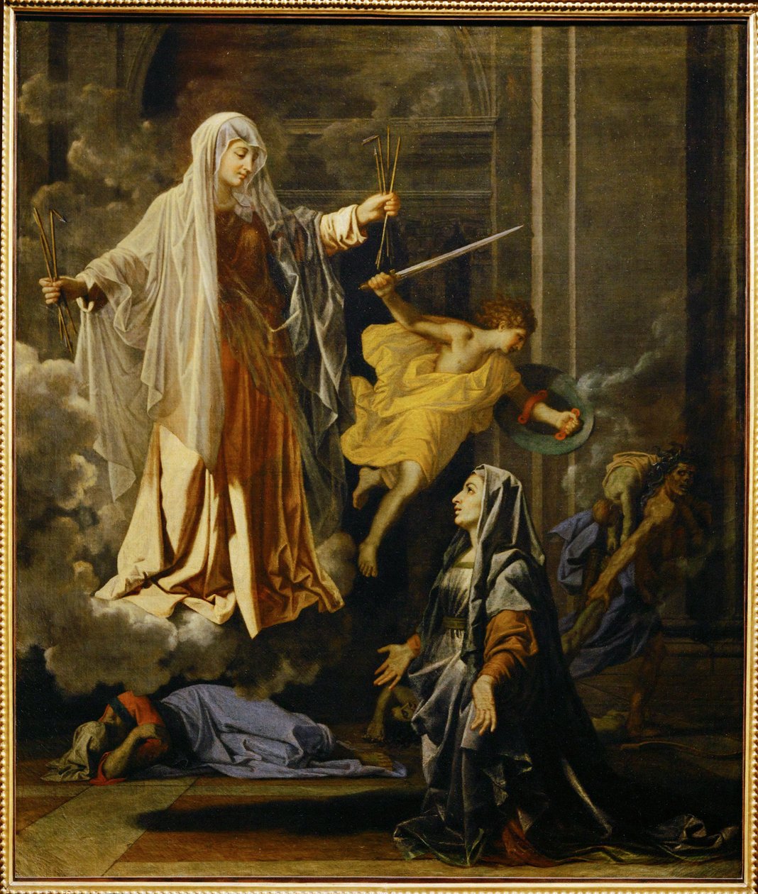 Zázrak moru podle Saint Francoise Romaine... od Nicolas (attr.to) Poussin