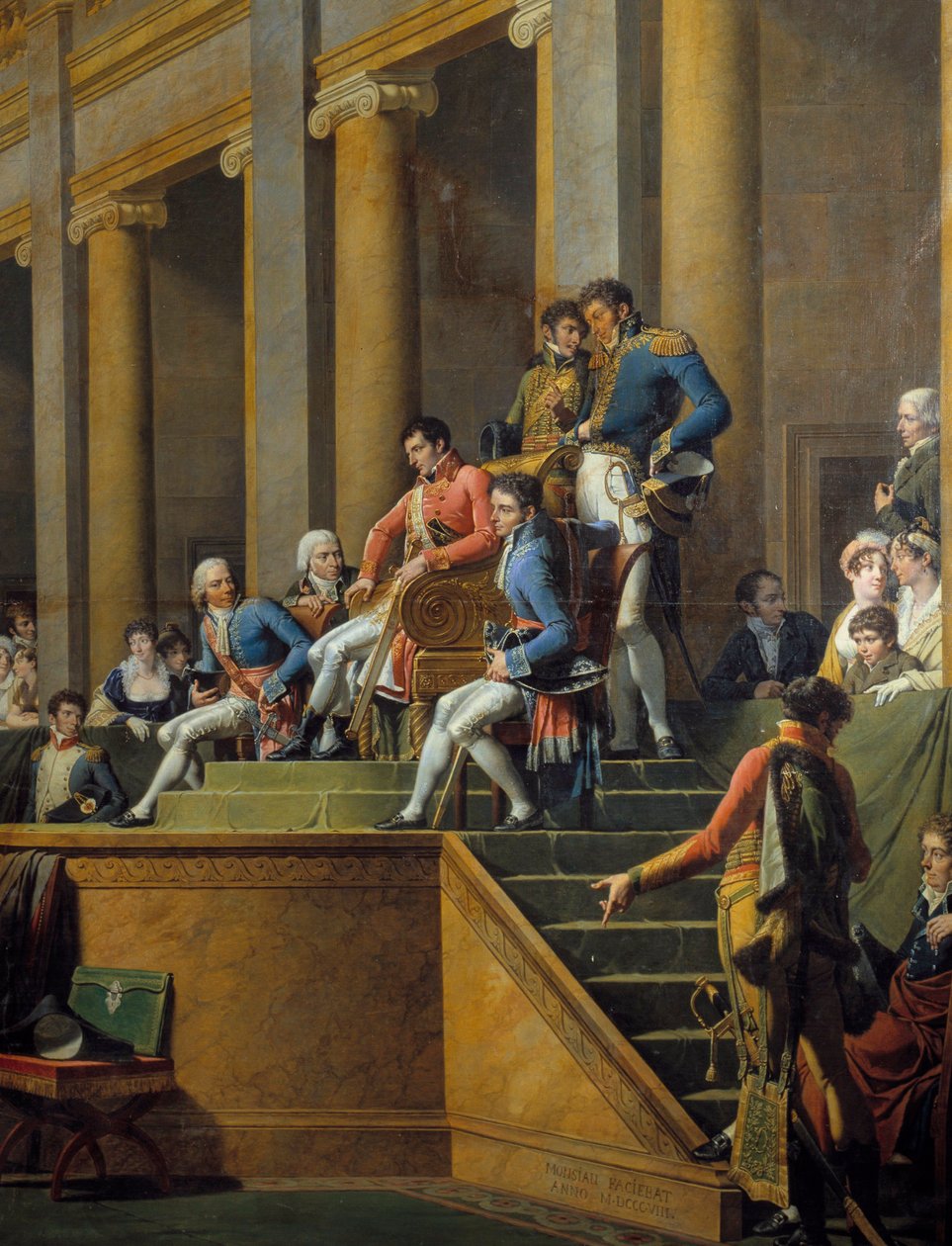 Detail konzulátu Cisalpinské republiky shromážděných v comitia v Lyonu od Nicolas Andre Monsiau