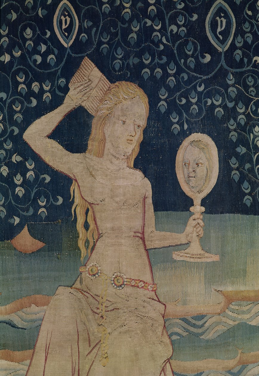 Děvka z Babylonu, číslo 64 z Apokalypsy hněvu, 1373-1387 detail tapisérie z roku 181983 od Nicolas Bataille