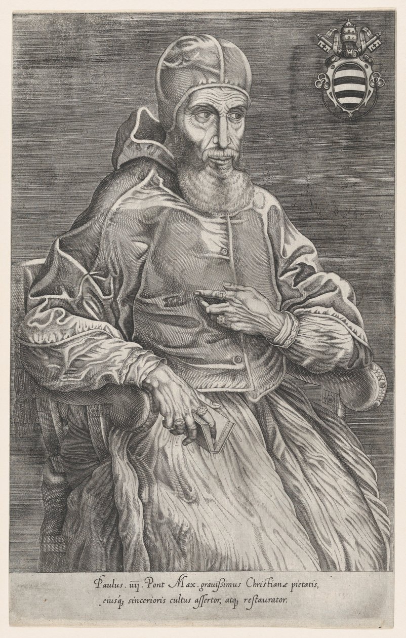 Portrét papeže Pavla IV., 1530-66., 1530-66. od Nicolas Beatrizet