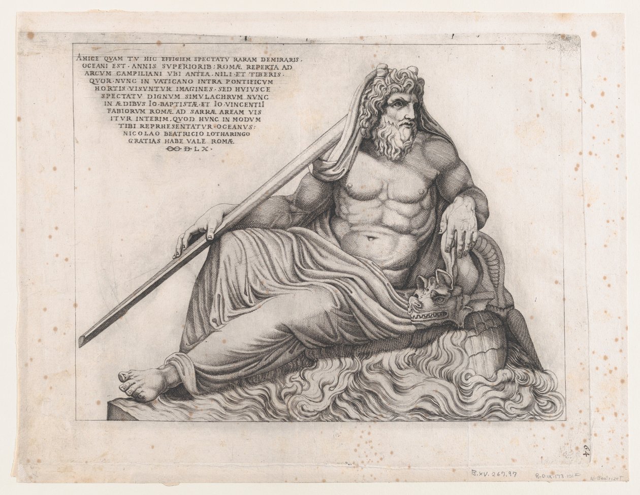 Mirror of Roman Magnificence: The Ocean God, 1560., 1560. od Nicolas Beatrizet