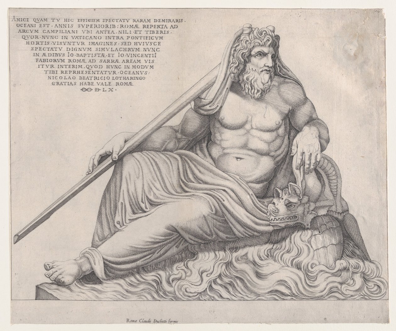 Mirror of Roman Magnificence: The Ocean God, 1560., 1560. od Nicolas Beatrizet