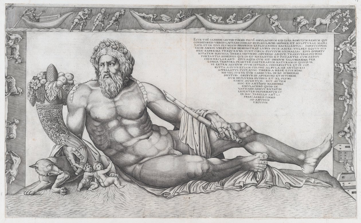 Zrcadlo římské velkoleposti: Tibera, polovina 16. stol., polovina 16. stol. od Nicolas Beatrizet