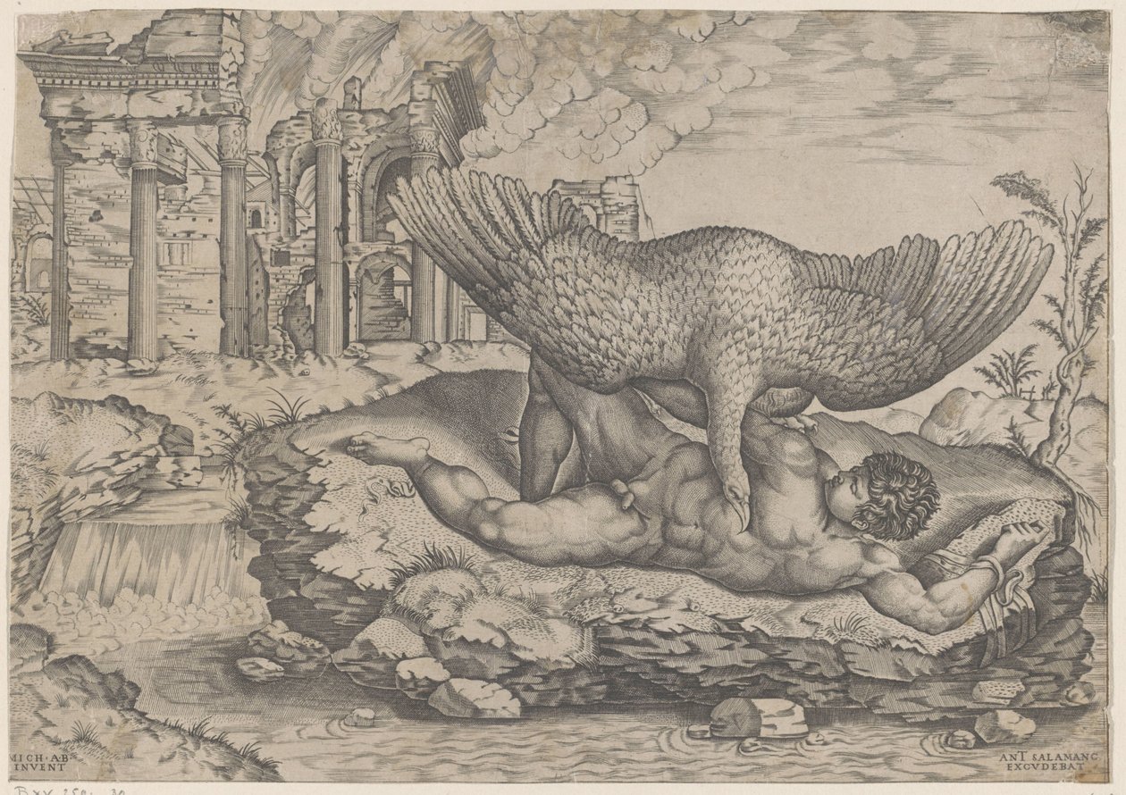 Tityus a Vulture od Nicolas Beatrizet