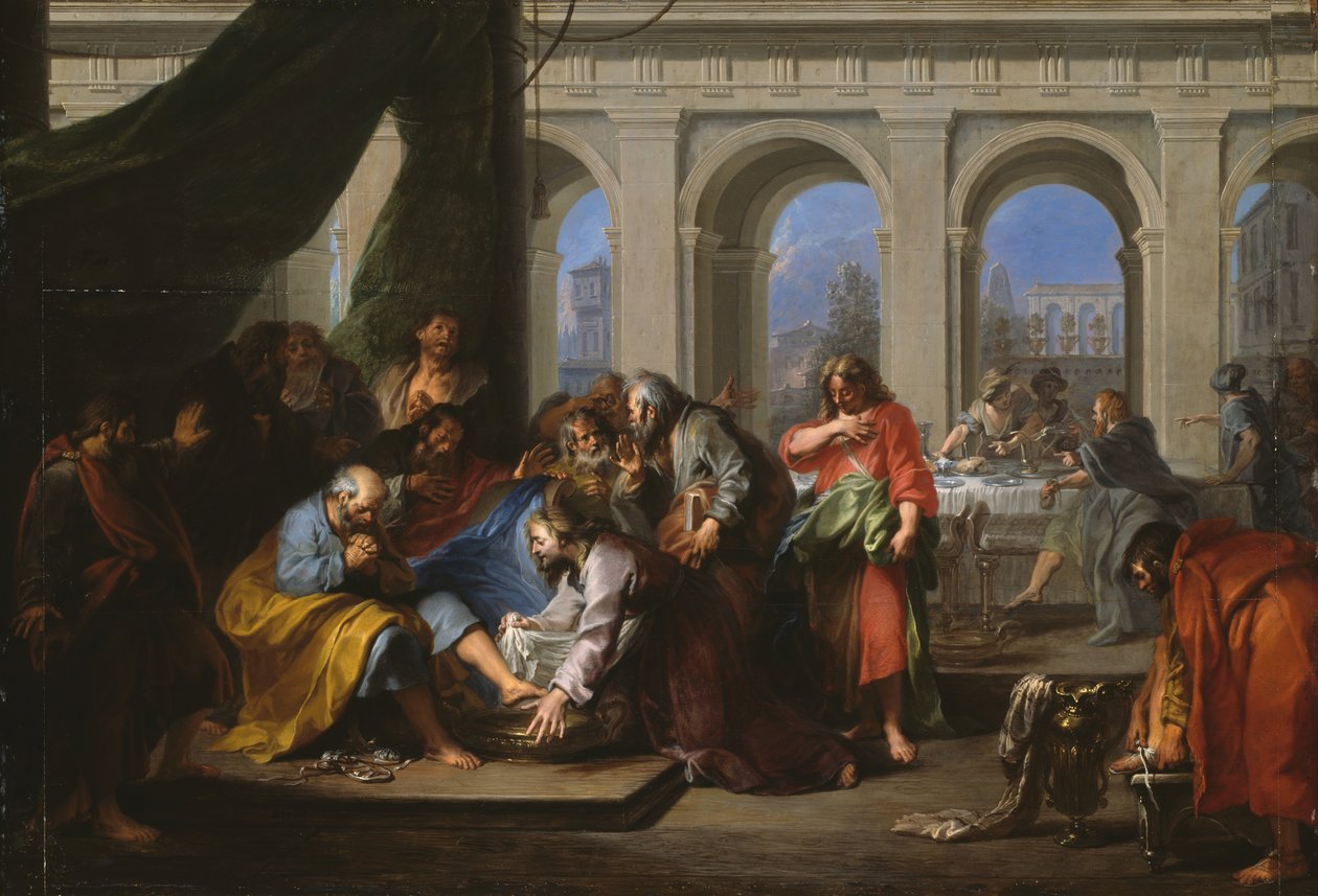 Kristus umývá nohy svým učedníkům, 172030. od Nicolas Bertin