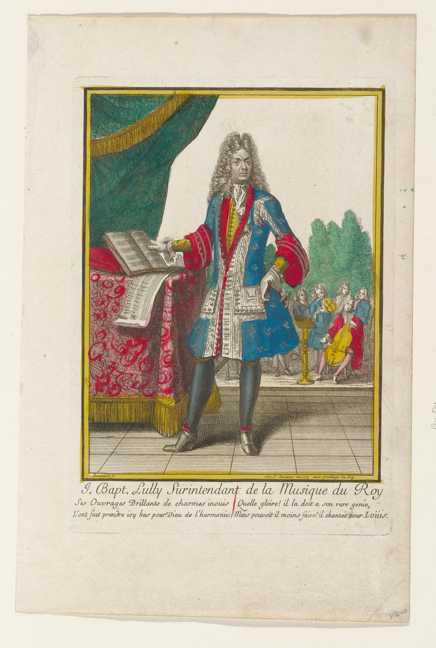 J. Baptiste Lully, Oberaufseher der Musik des Königs od Nicolas Bonnart
