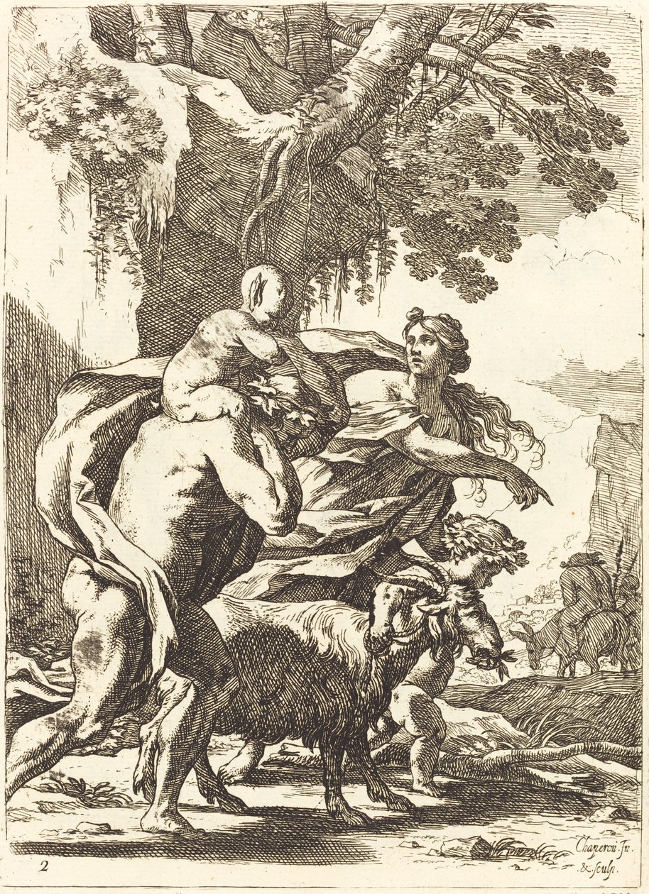 Faun a Bacchante s dítětem od Nicolas Chapron