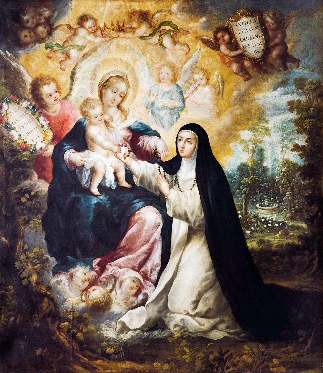 Mystická svatba Saint Rose z Limy od Nicolás Correa