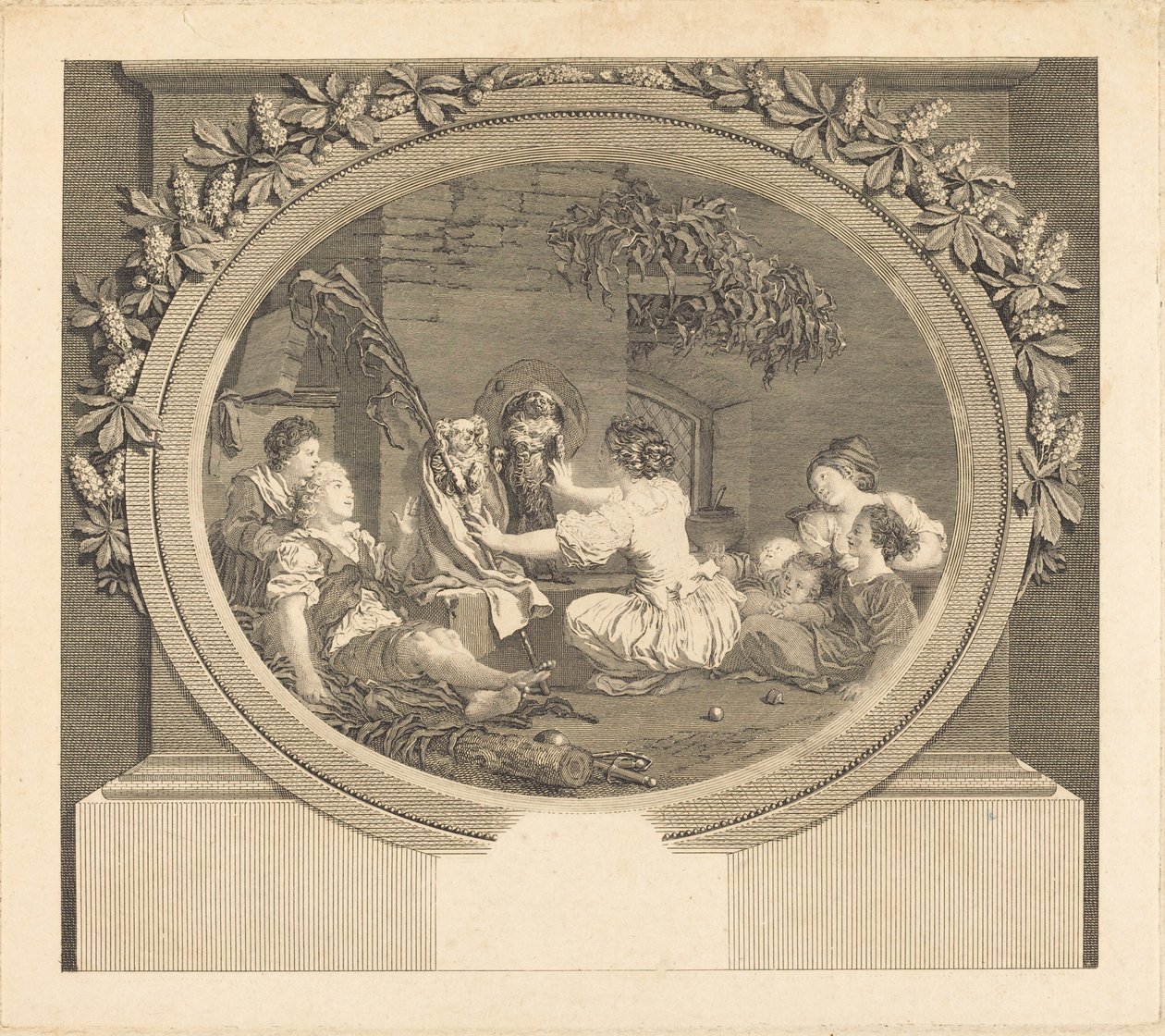 Vzdělání je všechno od Nicolas Delaunay after Jean Honoré Fragonard