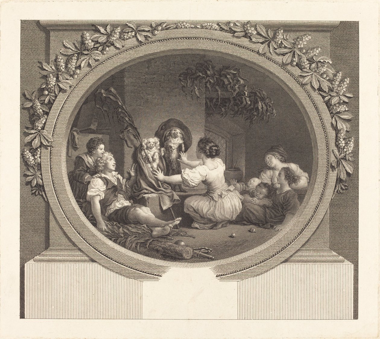 Vzdělání je všechno od Nicolas Delaunay after Jean Honoré Fragonard