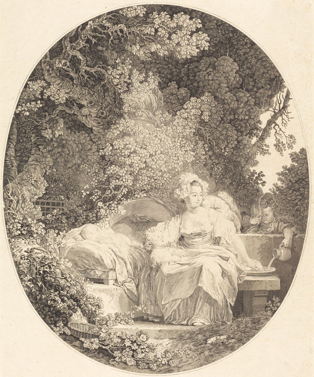 Dobrá matka od Nicolas Delaunay after Jean Honoré Fragonard
