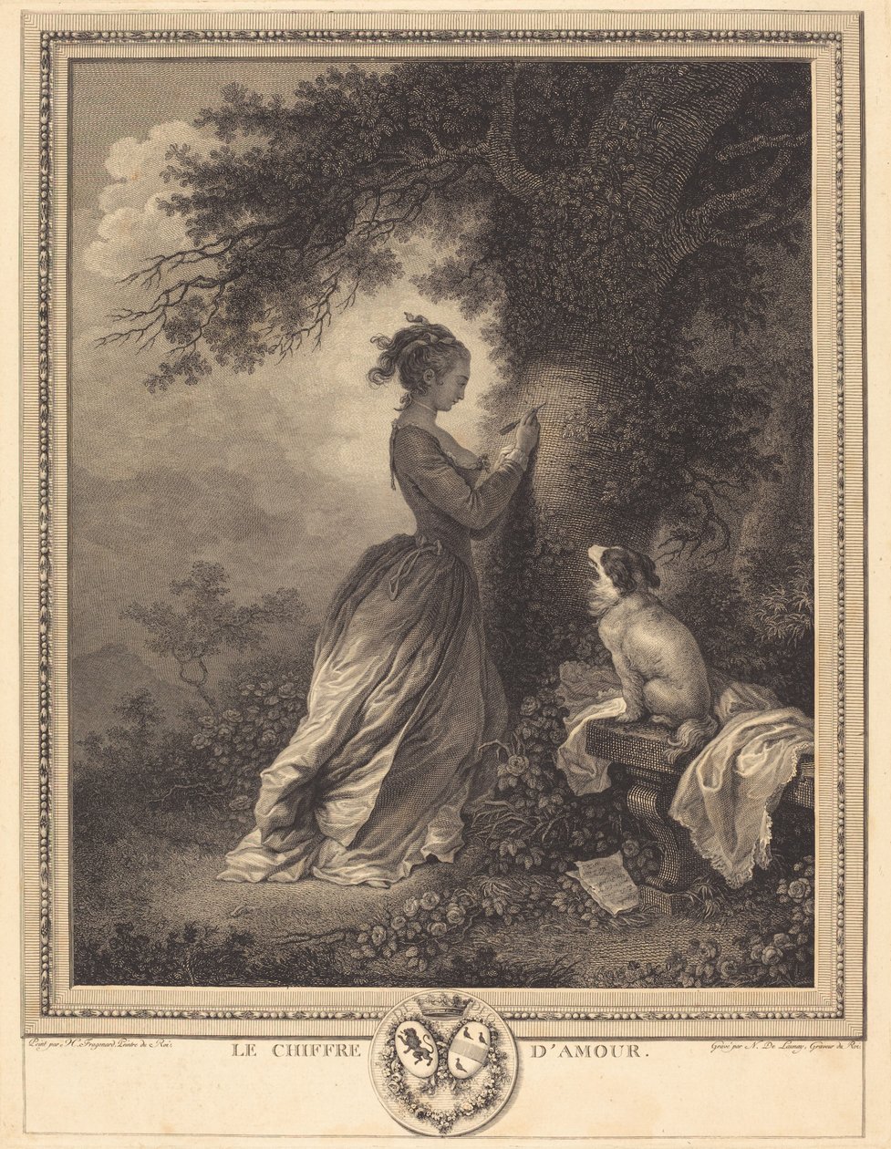 Číslo lásky od Nicolas Delaunay after Jean Honoré Fragonard