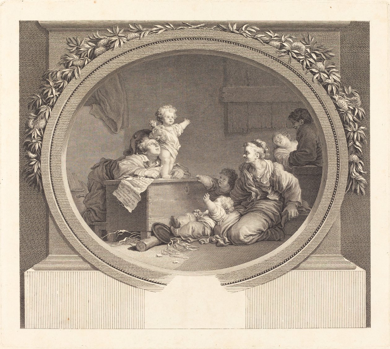 Malý kazatel od Nicolas Delaunay after Jean Honoré Fragonard