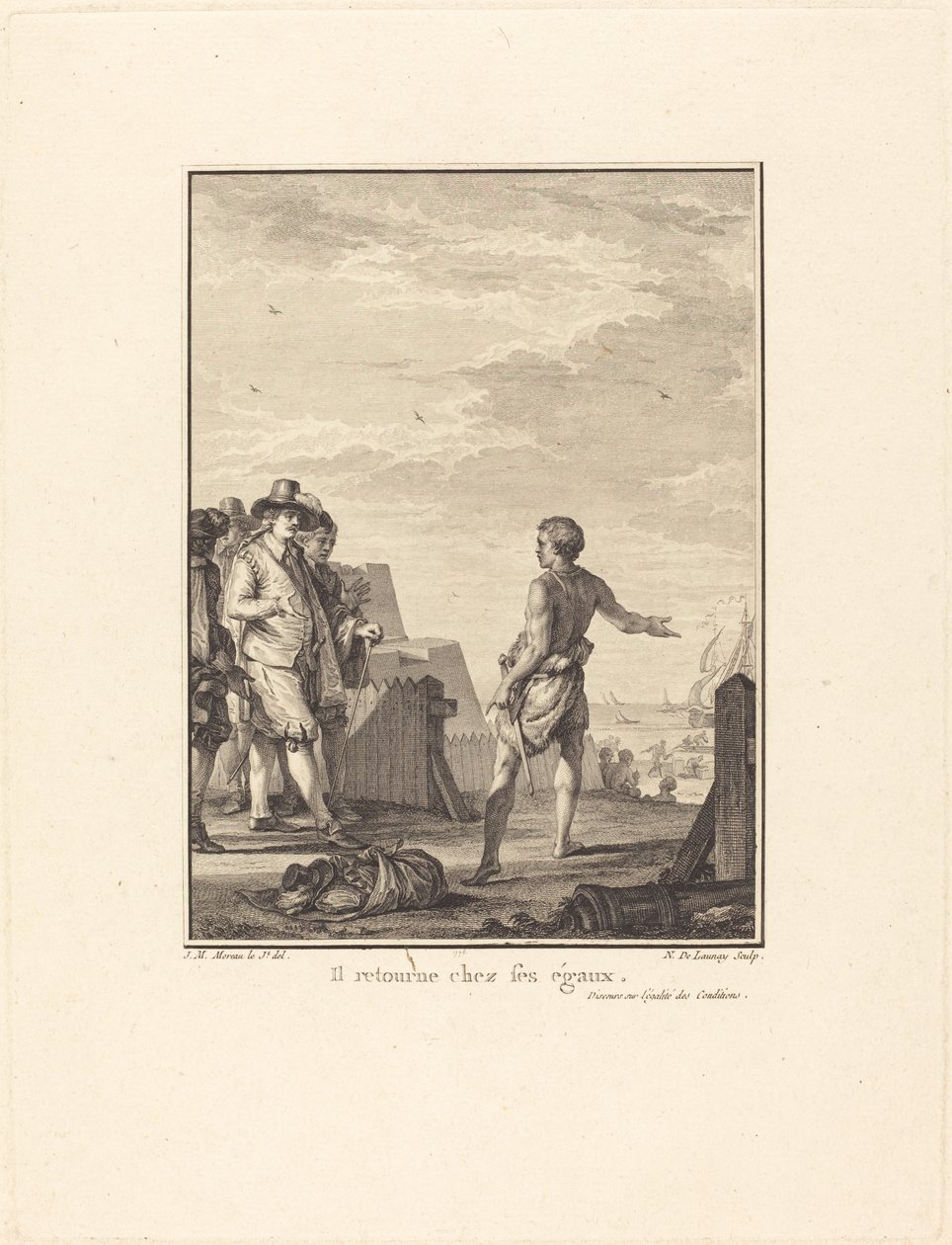 Řeč o rovnosti podmínek: Vrací se ke svým rovným od Nicolas Delaunay after Jean Michel Moreau