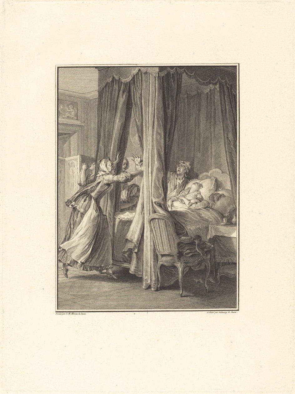 Juliina smrt od Nicolas Delaunay after Jean Michel Moreau