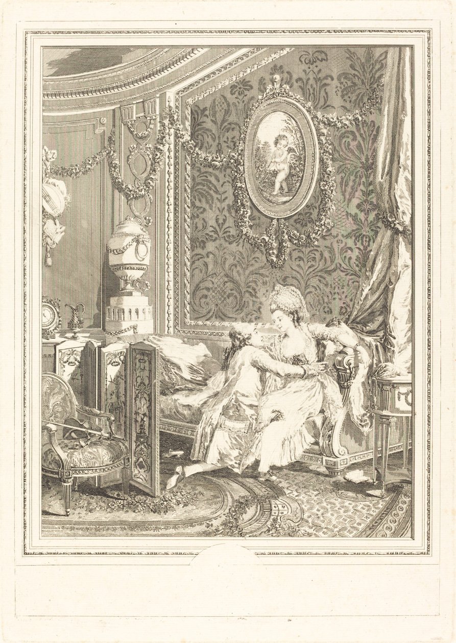Šťastný okamžik od Nicolas Delaunay after Nicolas Lavreince