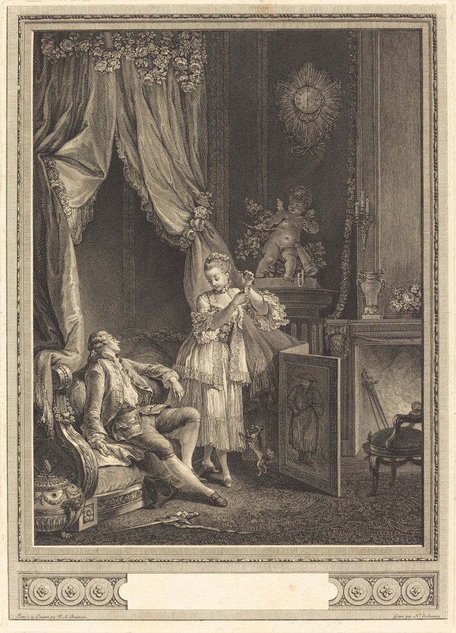Vyčerpaný toulec od Nicolas Delaunay after Pierre Antoine Baudouin