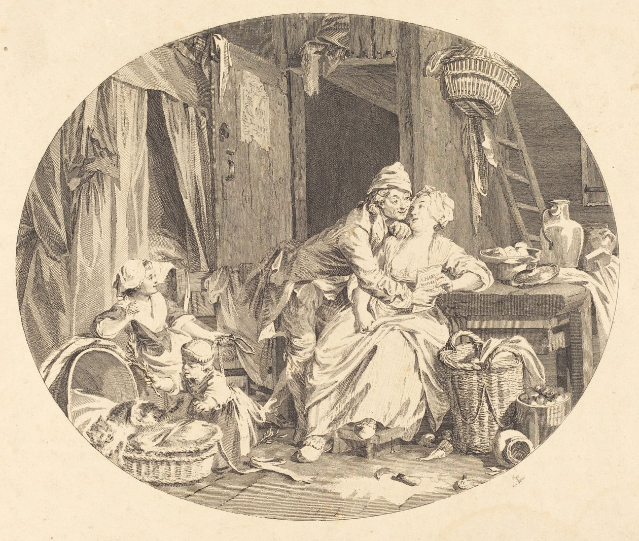 Vesnická blaženost od Nicolas Delaunay after Sigmund Freudenberger