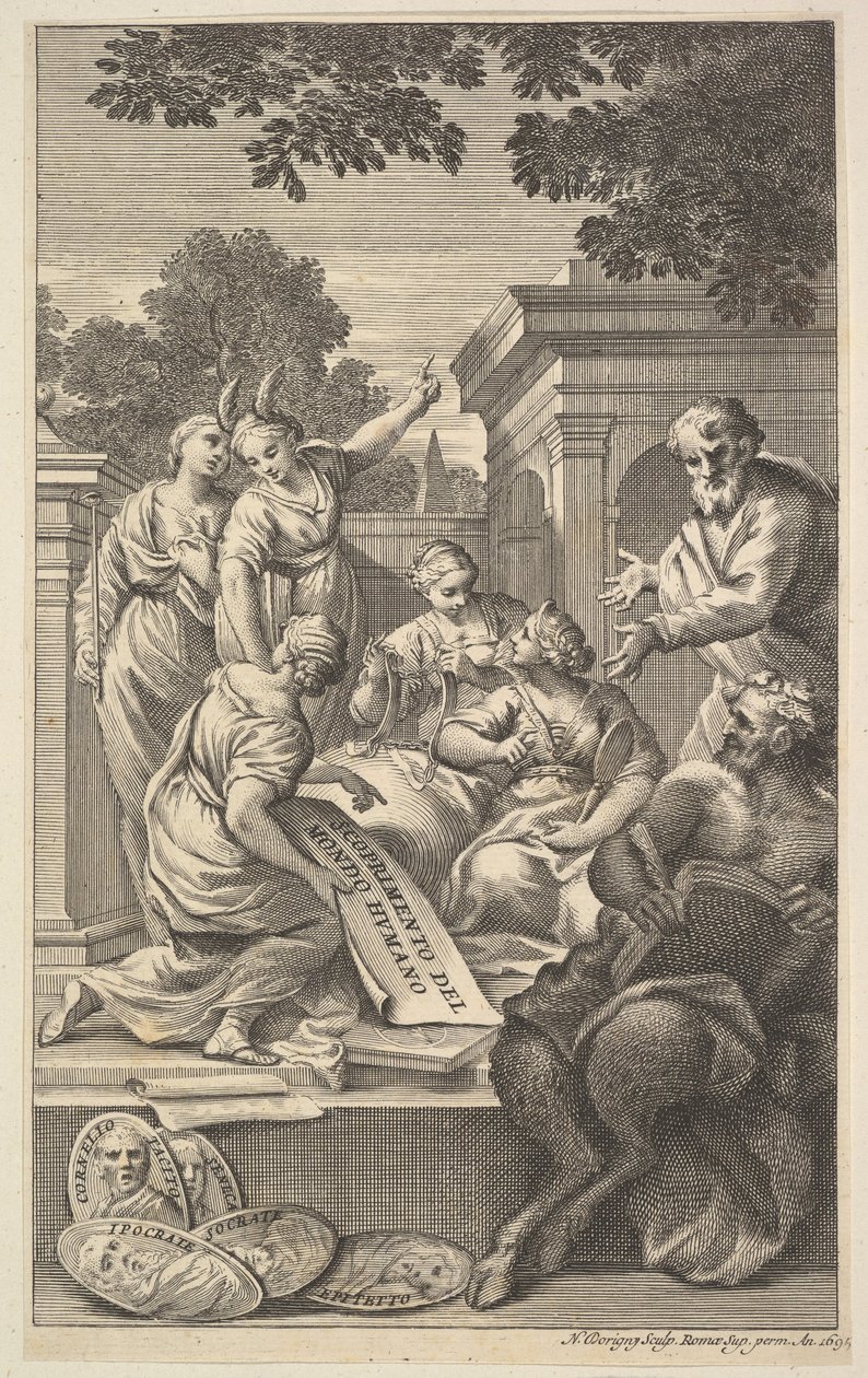 Alegorická skladba oslavující humanitní vědy, 1695. od Nicolas Dorigny
