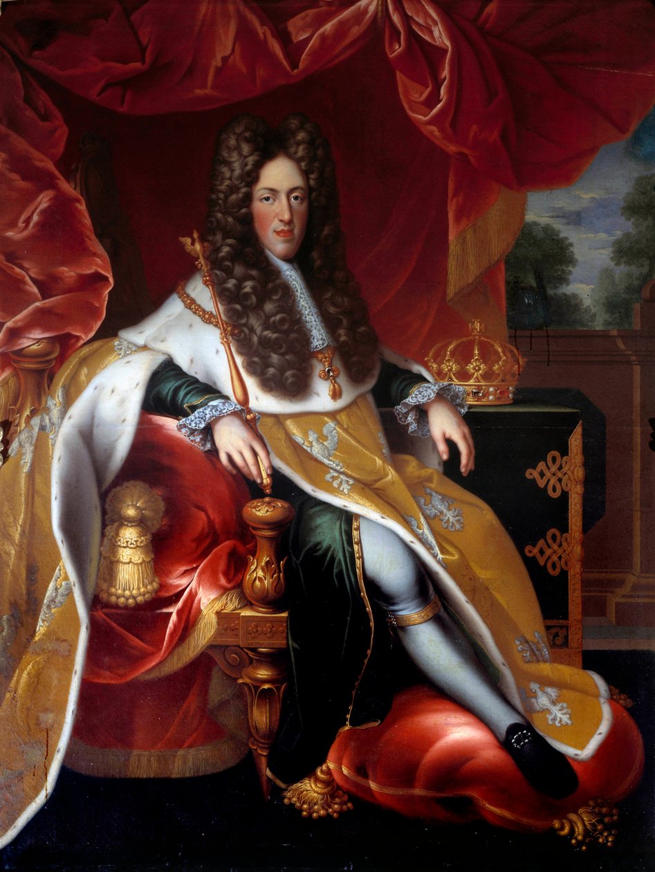 Portrét na nohou Leopolda I. (1679-1729) vévody lotrinského v roce 1703. Obraz Nicolase Dupuye (1650-1711) od Nicolas Dupuy