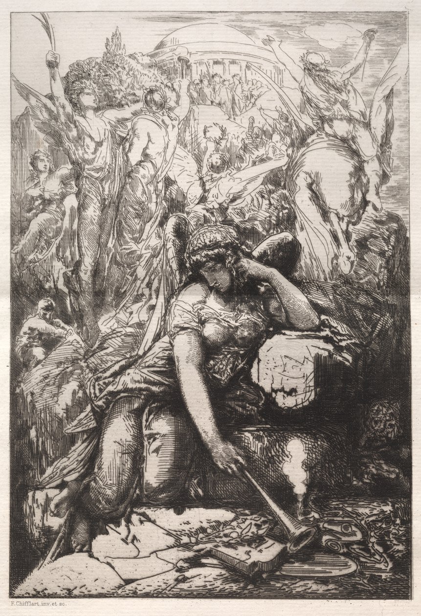 Melancholie od Nicolas François Chifflart