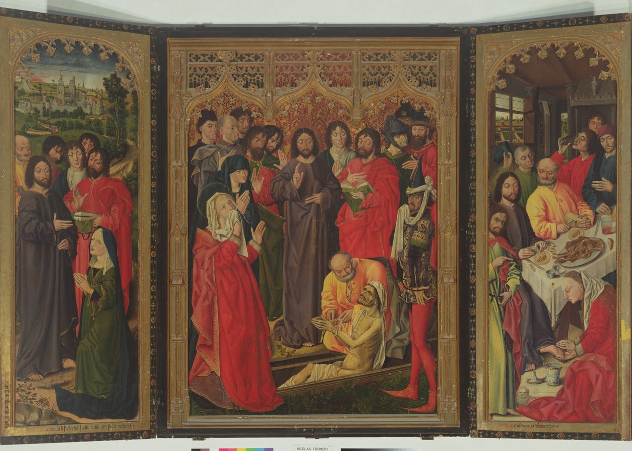 Triptych Vzkříšení Lazara od Nicolas Froment