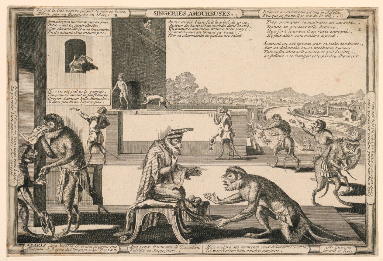 Singeries Amouresuses, Talíř 2 od Nicolas Guerard