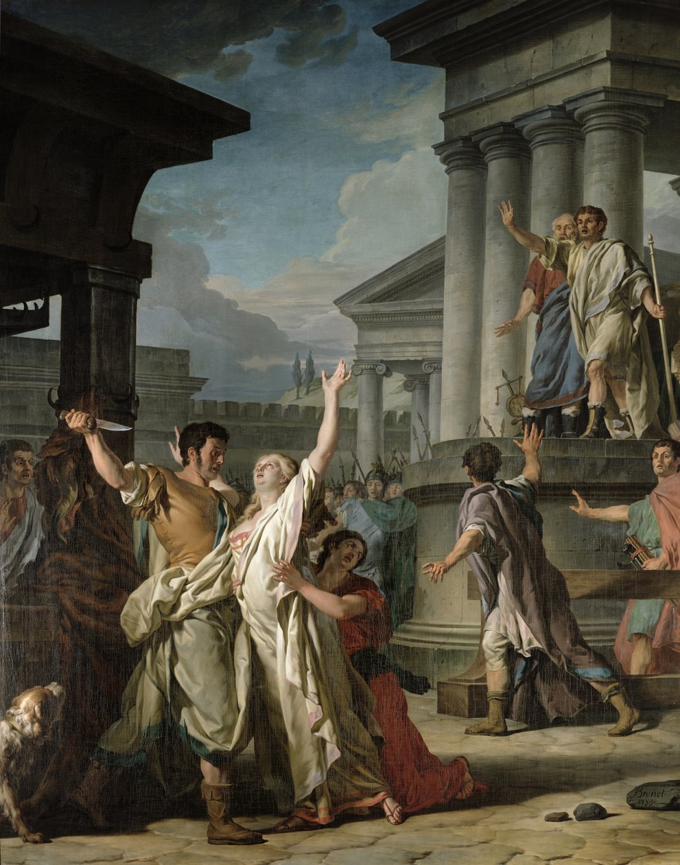 Virginius se chystá zabít svou dceru, 1783 od Nicolas Guy Brenet