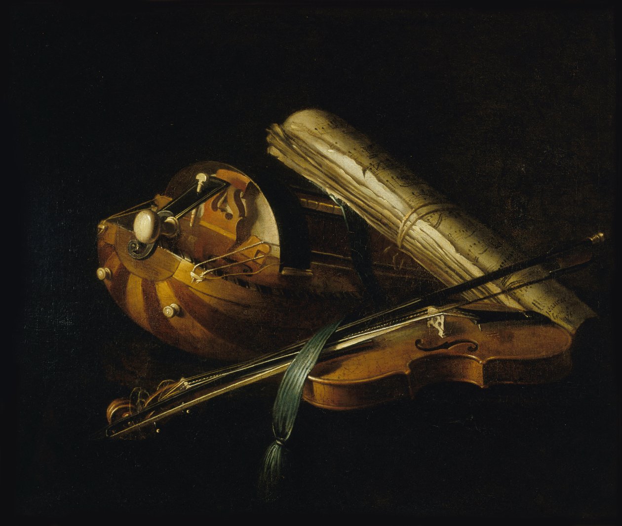 Zátiší s hudebními nástroji, 1756. od Nicolas Henri Jeaurat de Bertry
