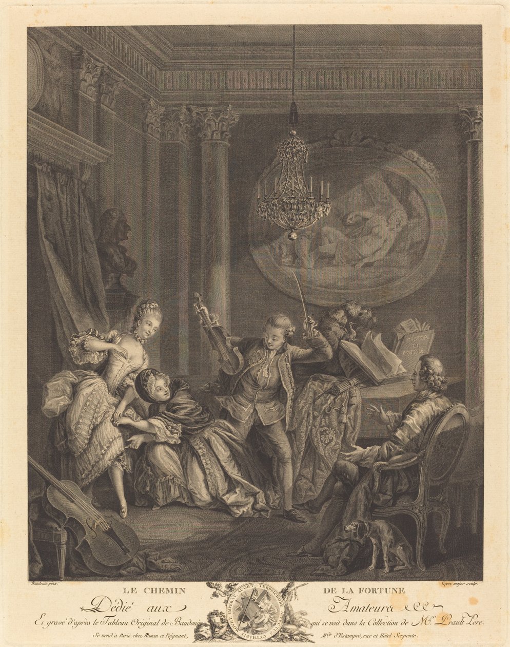 Cesta ke štěstí od Nicolas Joseph Voyez after Pierre Antoine Baudouin