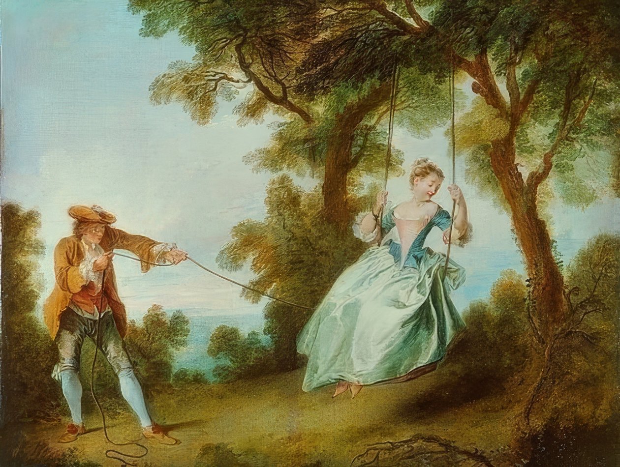 Houpačka. 1730 od Nicolas Lancret