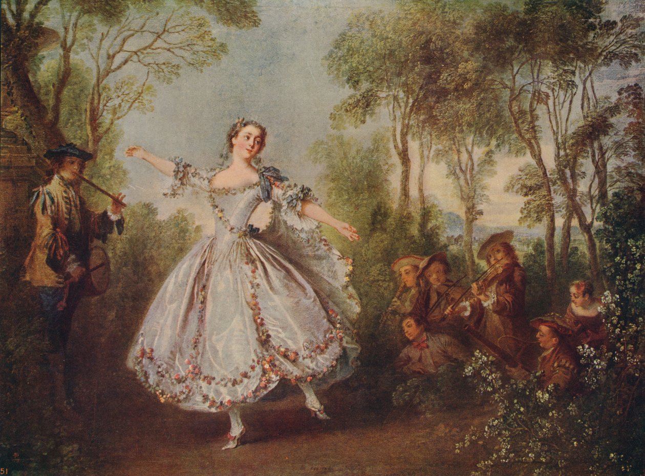 Mlle. Camargo Dancing, 1730, c1915 od Nicolas Lancret