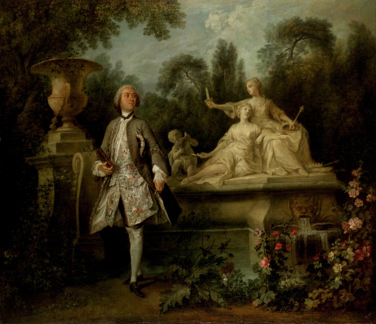 Portrét herce Grandvala od Nicolas Lancret