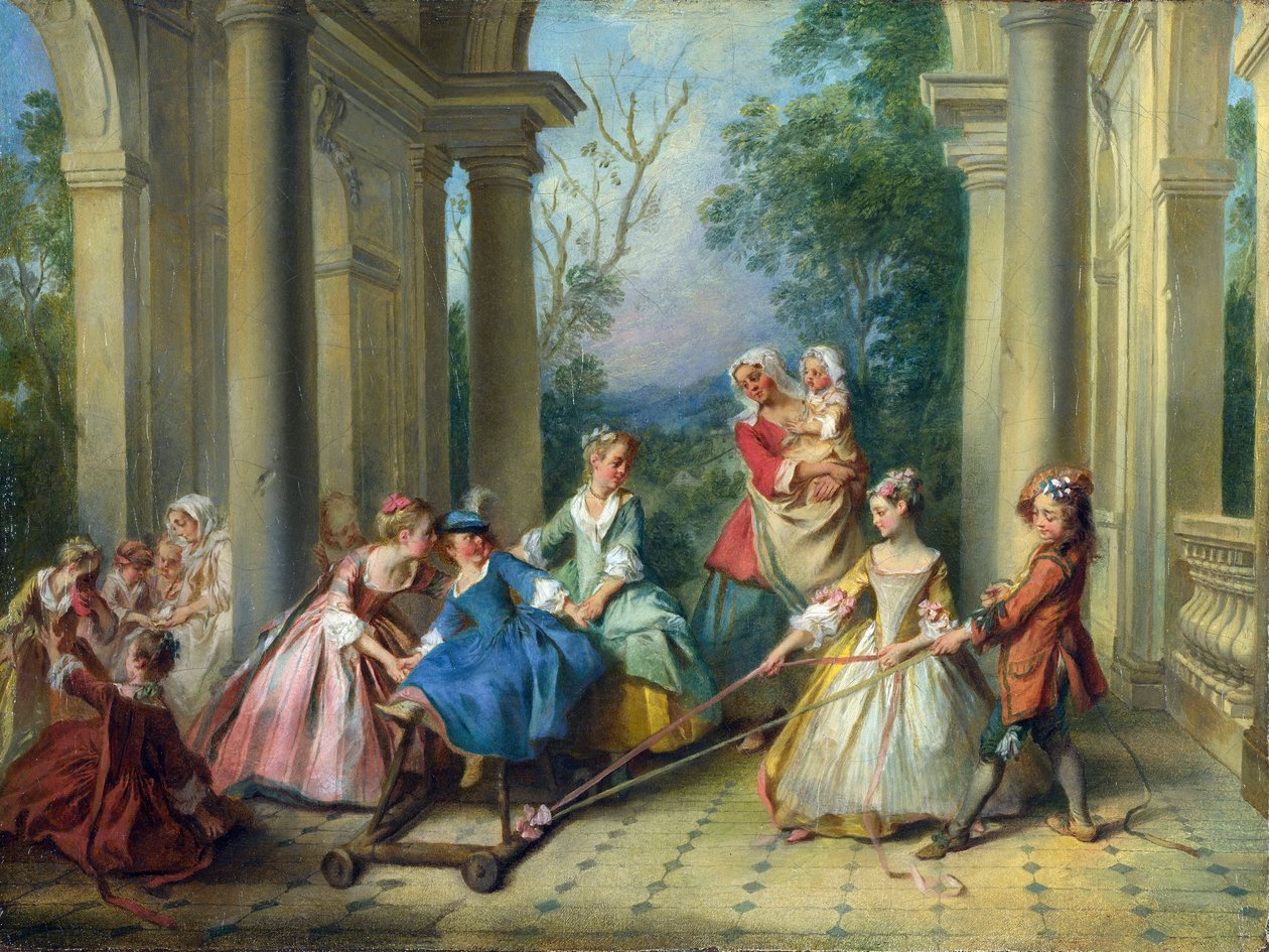 The Four Ages of Man: Childhood, c.1735 (olej na plátně) od Nicolas Lancret
