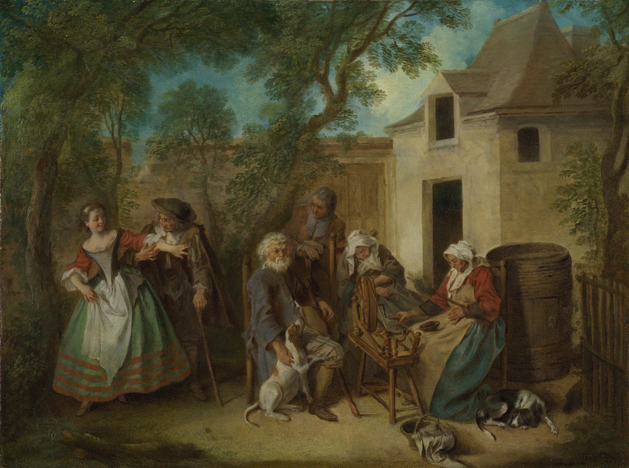 Čtyři věky člověka: stáří, asi 1735 od Nicolas Lancret