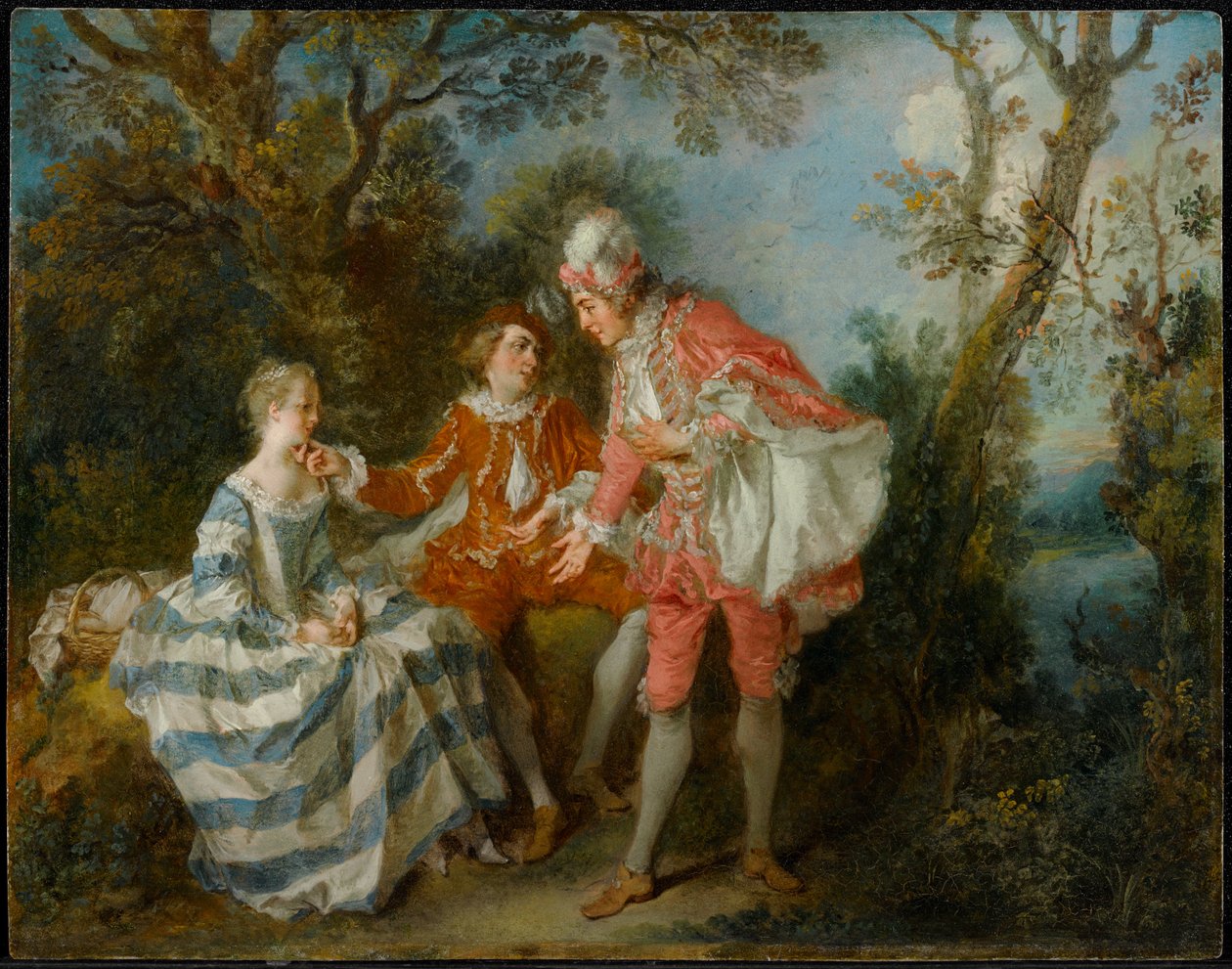 Dva přátelé od Nicolas Lancret